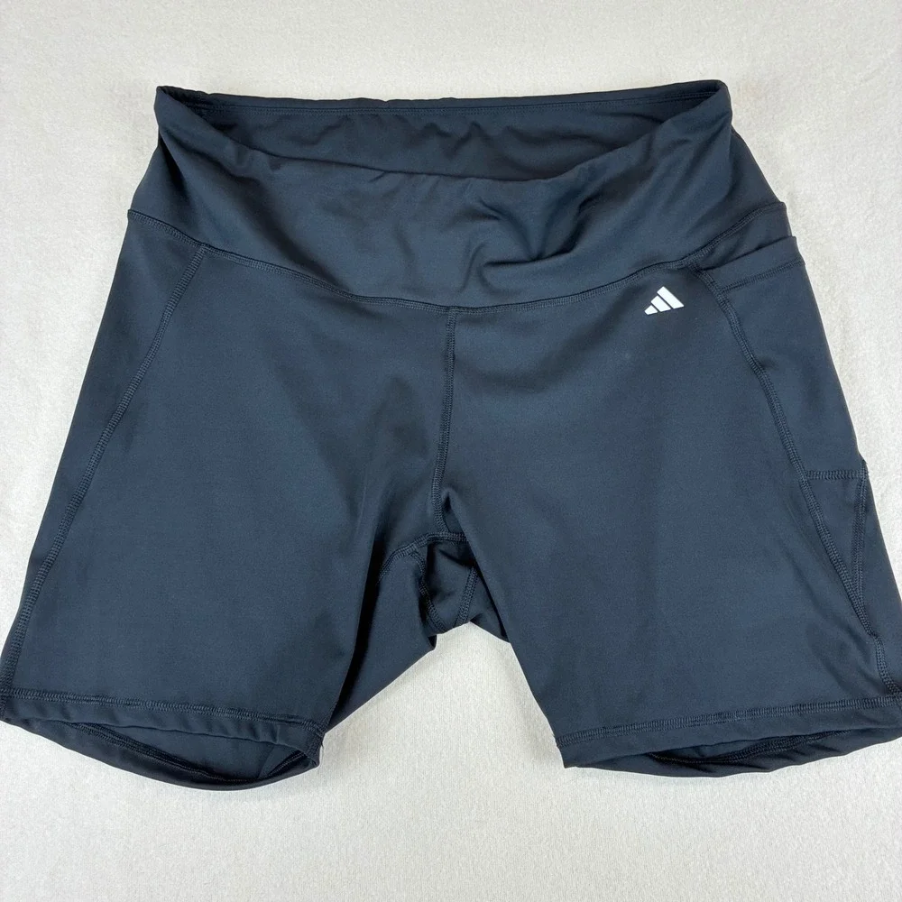 Adidas Womens Shorts 3X Black Biker Aeroready Athletic Gym Workout Plus Size